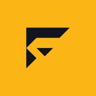 F harfi Logo şablon vektör baş harfleri işareti