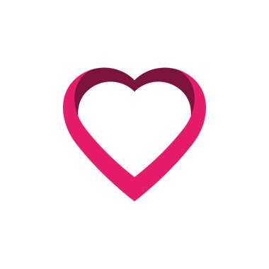 Aşk kalp logosu ve sembol vektörü