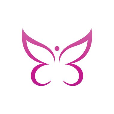 Güzellik Kelebeği Logo şablonu