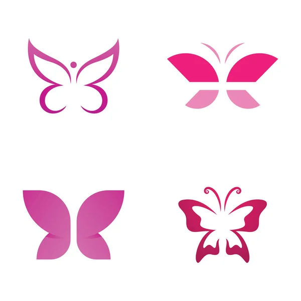 Beauty Butterfly Logo Vector Template — Vector de stock