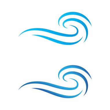 Su dalgası logo tasarım vektör şablonu