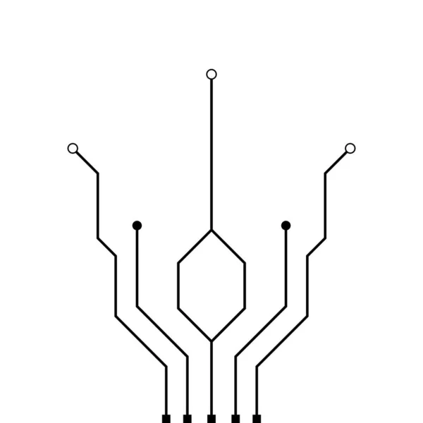 Modello Progettazione Illustrazione Vettoriale Circuito — Vettoriale Stock