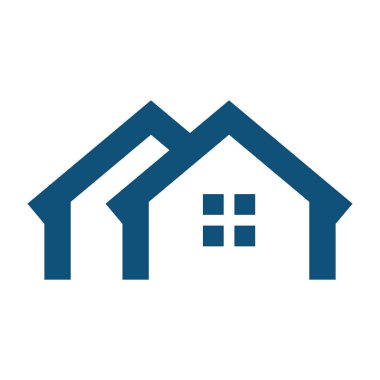 Özellik ve inşaat evi logo vektör şablonu tasarımı
