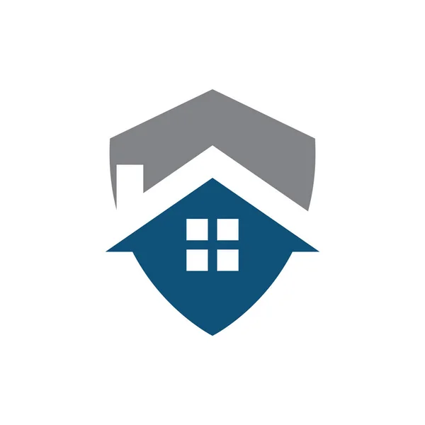 Zapisz Szablon Projektu Logo Domu Zapisz Dom Projektu Tarczy — Wektor stockowy
