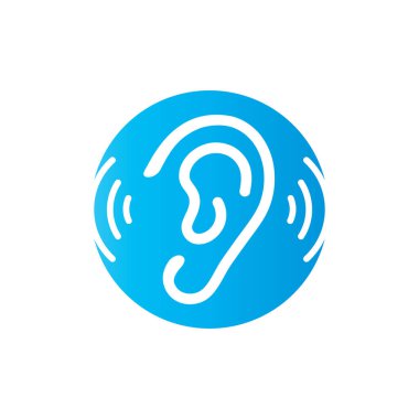 Kulak Logosu Şablon vektör simgesi