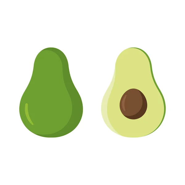 Logo Vorlage Für Avocadofrüchte Symbole Für Gesunde Ernährung — Stockvektor