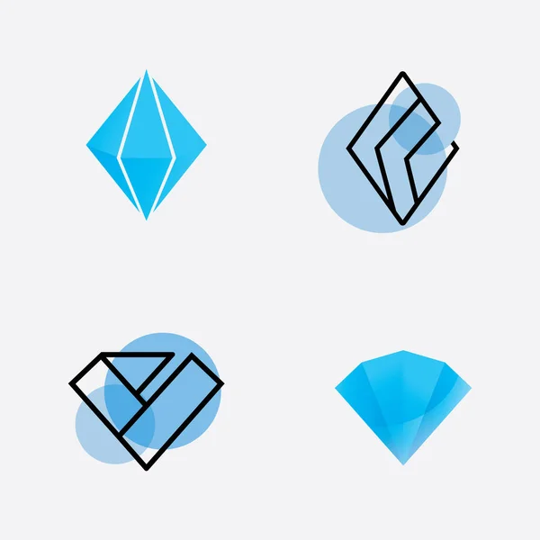 Diamant Logo Vektorschablone Diamant Symbol — Stockvektor