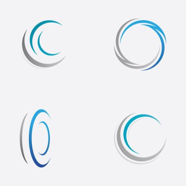 Çember logo şablon vektör ikonu tasarımı
