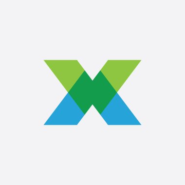 X harfi logo vektör tasarımı