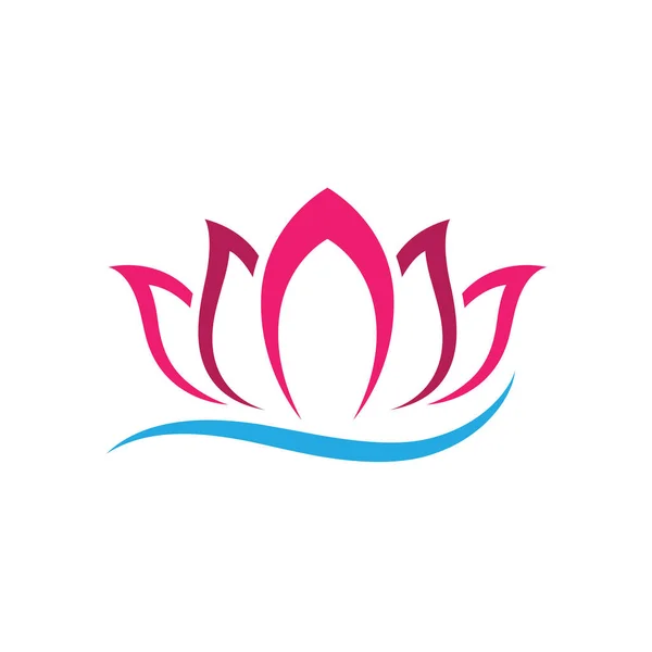 Illustration Vectorielle Icône Logo Lotus — Image vectorielle