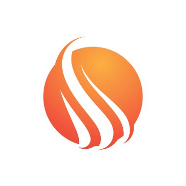 Alev logosu taşıyıcı şablonu. ateş logosu tasarımı grafiği