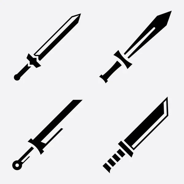 Crossed Swords Vector Icon Illustration — Stock Vector