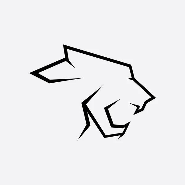 Beyaz Arka Planda Panter Logo Vektörü — Stok Vektör