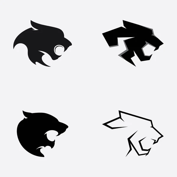 Вектор Логотипа Пантеры Белом Фоне — стоковый вектор