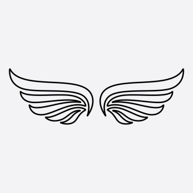 Kanat logosu şablon vektör ikonu tasarımı