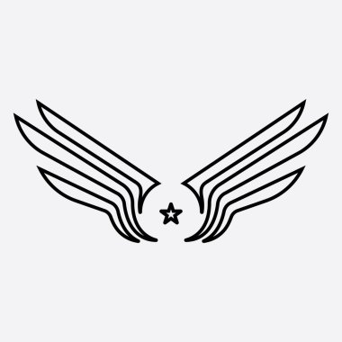 Kanat logosu şablon vektör ikonu tasarımı