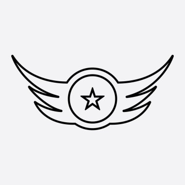 Kanat logosu şablon vektör ikonu tasarımı