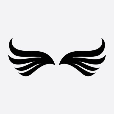 Kanat logosu şablon vektör ikonu tasarımı