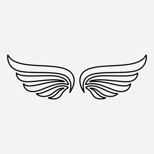 翼のロゴテンプレートベクトルアイコンデザイン — ストックベクタ