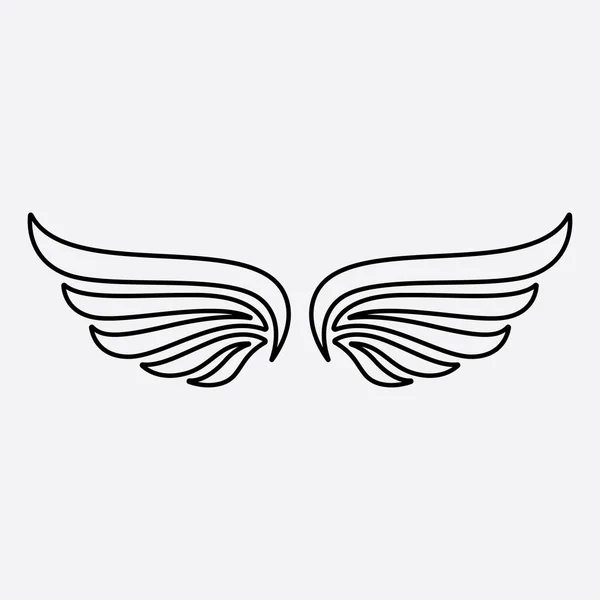 Wing Logo Plantilla Vector Icono Diseño — Vector de stock