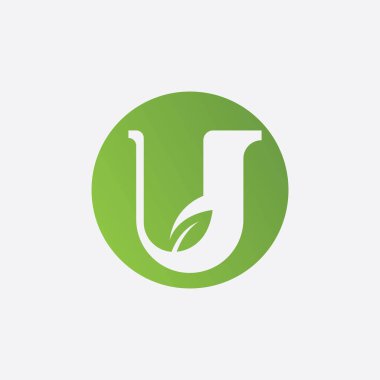 Şirket için U harfi logo alfabe tasarımı simgesi 