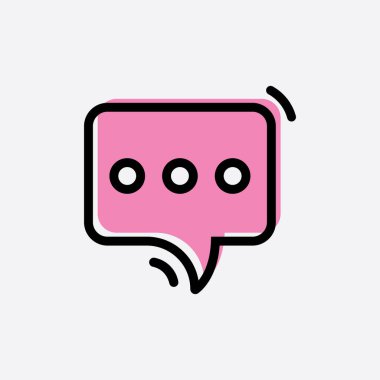 Kabarcık sohbet logo tasarım şablonu