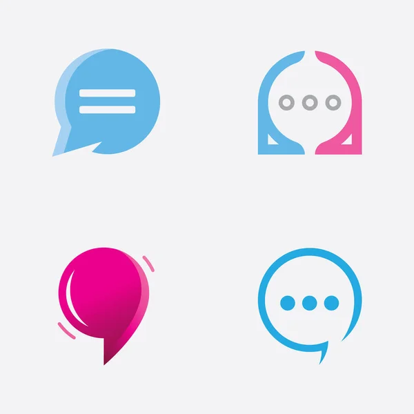 Blase Chat Logo Design Vorlage — Stockvektor