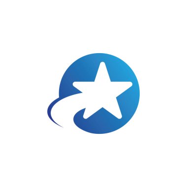 Yıldız logo tasarım şablonu vektörü
