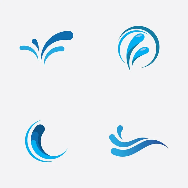 Water Splash Logo Vektor Symbol Illustration Design — Stockvektor