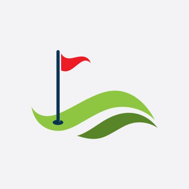 Golf logo vektör simgesi stok çizimi