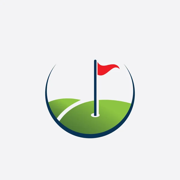 Golf Logo Vecteur Icône Illustration Stock — Image vectorielle