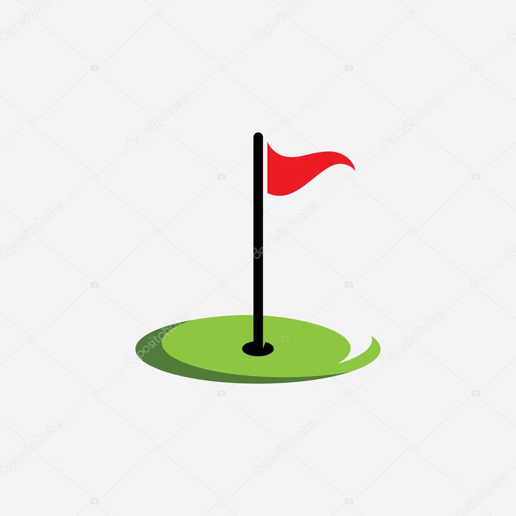 Golf logo vector icon stock illustration