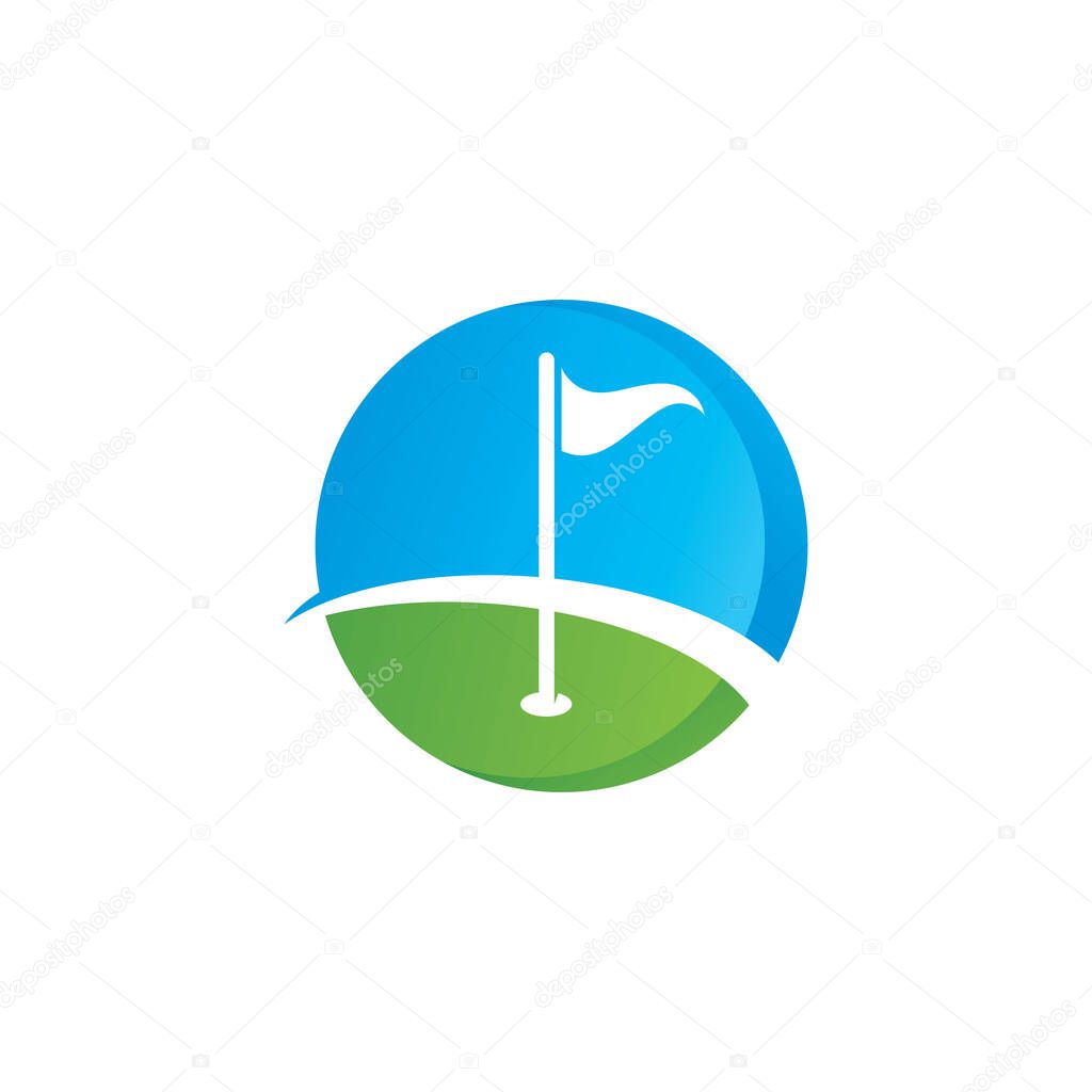 Golf logo vector icon stock illustration