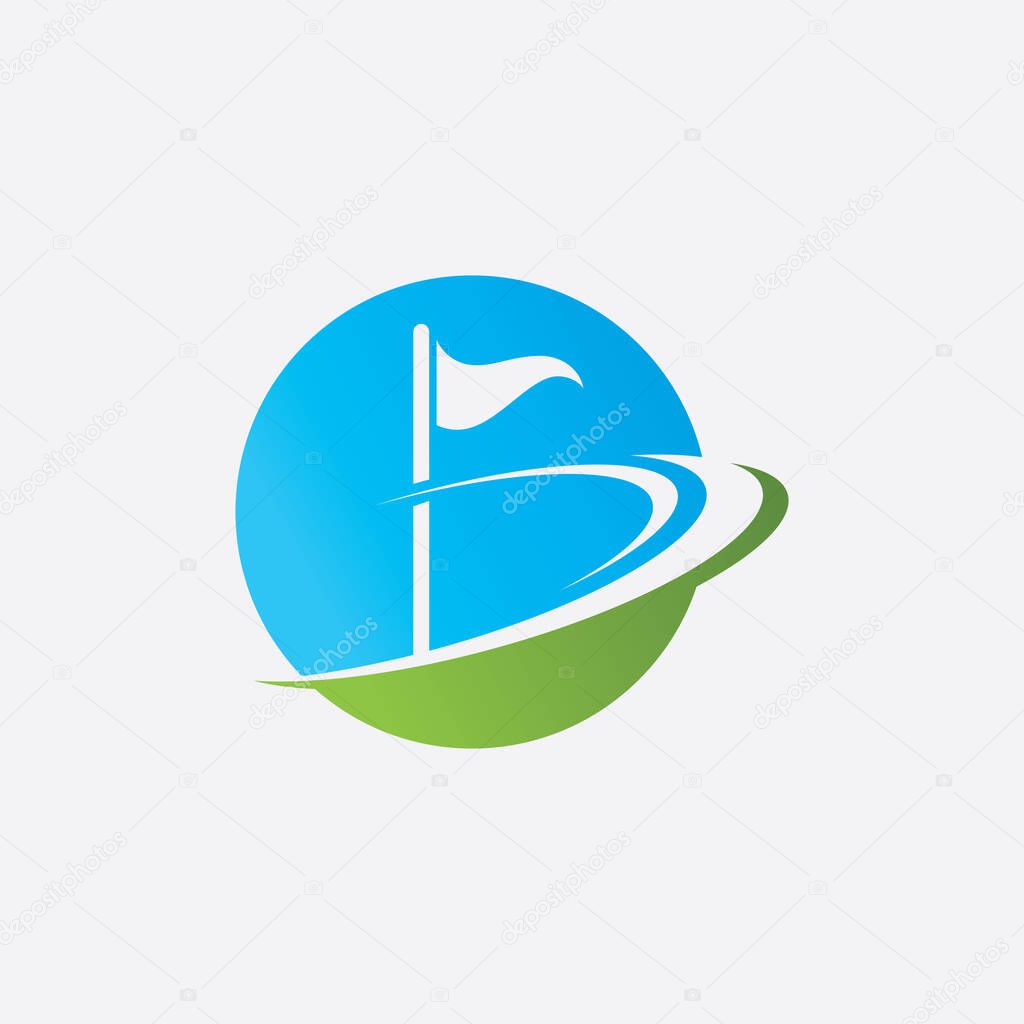 Golf logo vector icon stock illustration