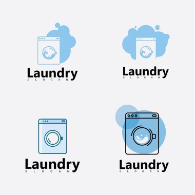 Çamaşır Makinesi Logosu Çamaşır işi simgeniz için Çember