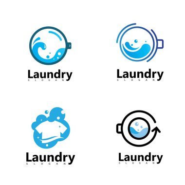 Çamaşır Makinesi Logosu Çamaşır işi simgeniz için Çember