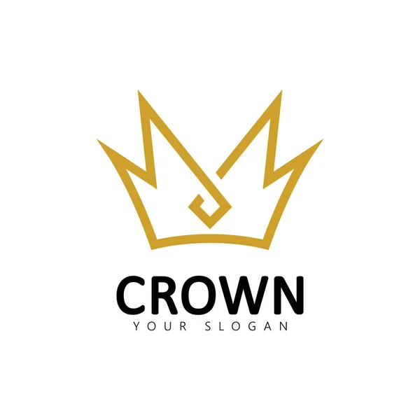 Символ Логотипу Crown Шаблон Дизайну Логотипу King — стоковий вектор