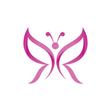 Basit renkli logo kelebeği konsepti