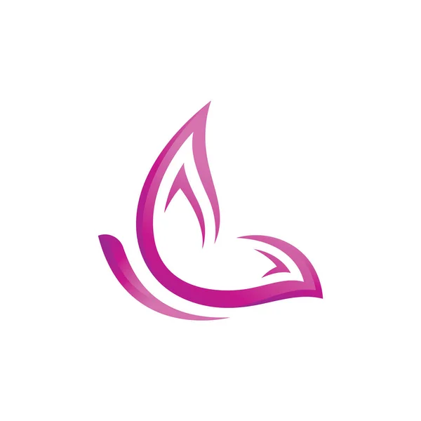 Simple Concept Papillon Logo Coloré — Image vectorielle