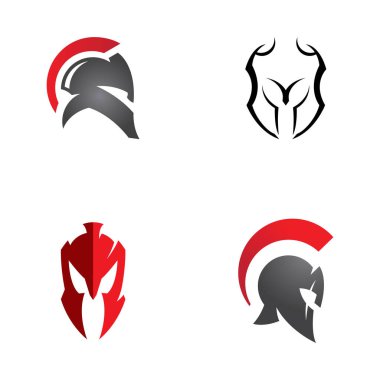 Spartalı miğfer logo vektör tasarımı
