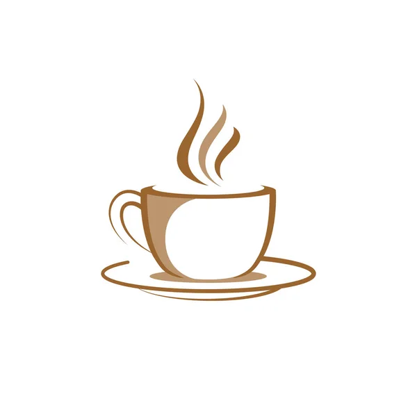 Logo Café Icono Vector Plantilla Ilustración — Vector de stock