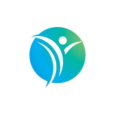 Sağlık görevlilerinin yaşam logosu vektör illüstrasyonunu imzaladı