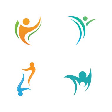 Sağlık görevlilerinin yaşam logosu vektör illüstrasyonunu imzaladı