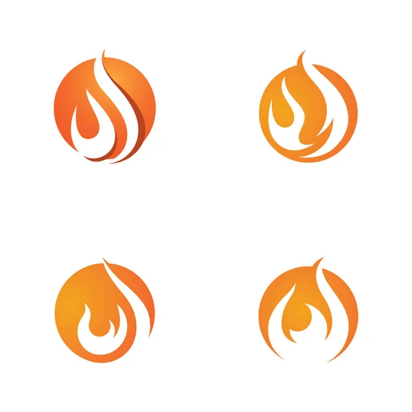 Feuer Flamme Logo Designs Feuer Logo Vorlage Logo Symbol Symbol — Stockvektor