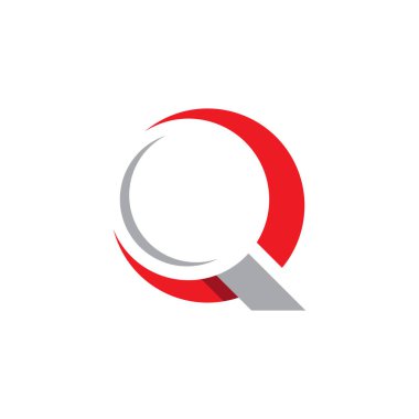 Q harfi logo vektör şablonu