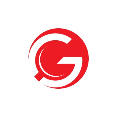 G harfi logo tasarım şablonu