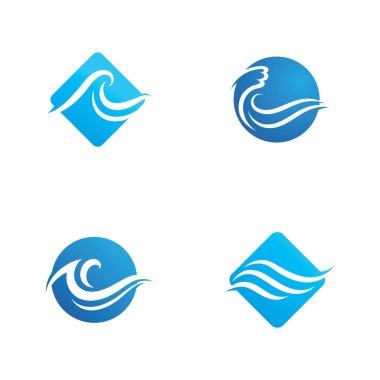 Dalga su logosu tasarım şablonu