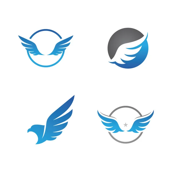 Falcon Flügel Logo Vektor Ikone Design Vorlage — Stockvektor