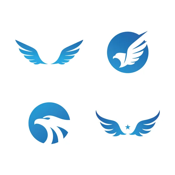 Modèle Conception Icône Vectorielle Falcon Wing Logo — Image vectorielle