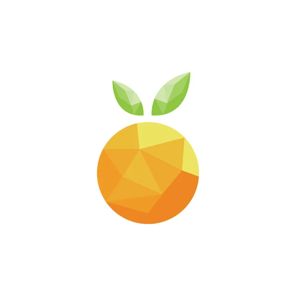 Desenho Logotipo Laranja Ilustração Ícone Vetor — Vetor de Stock